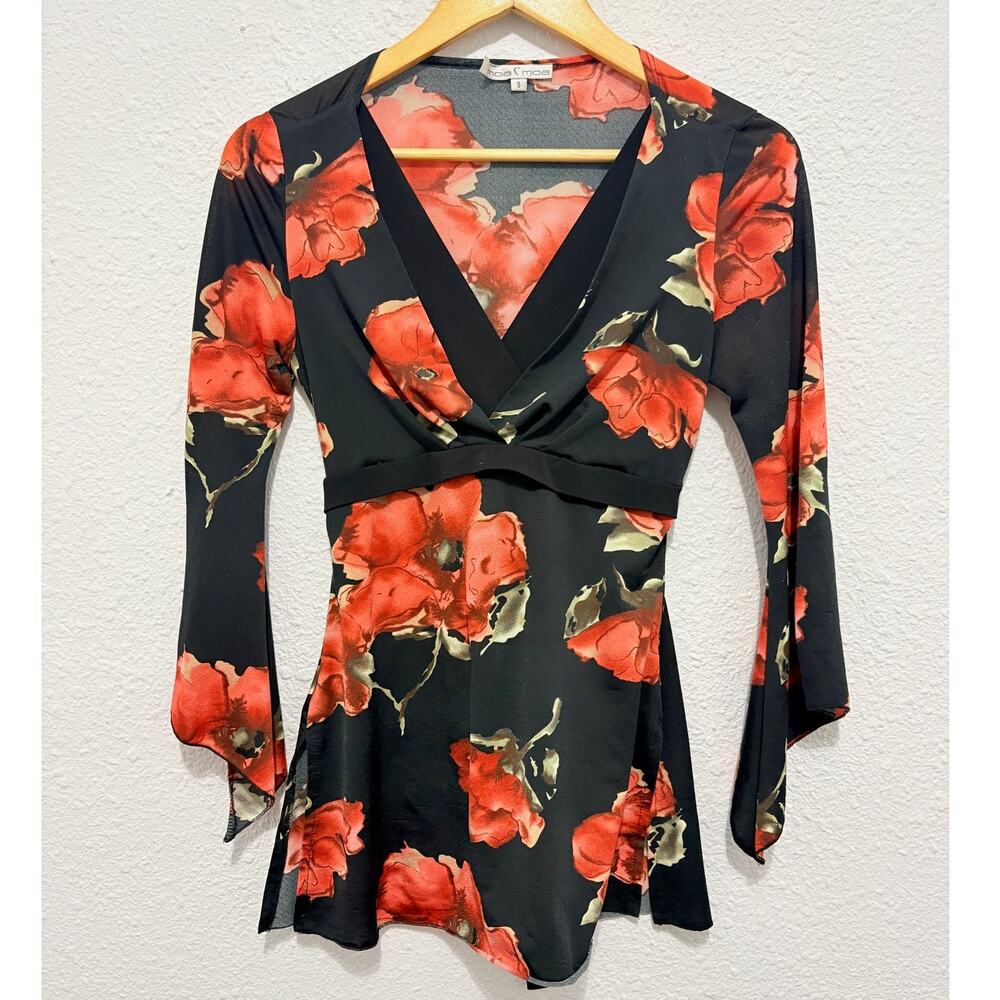 Vintage Y2K Blouse Babydoll Whimsygoth Fairy Top Boho Euro Floral